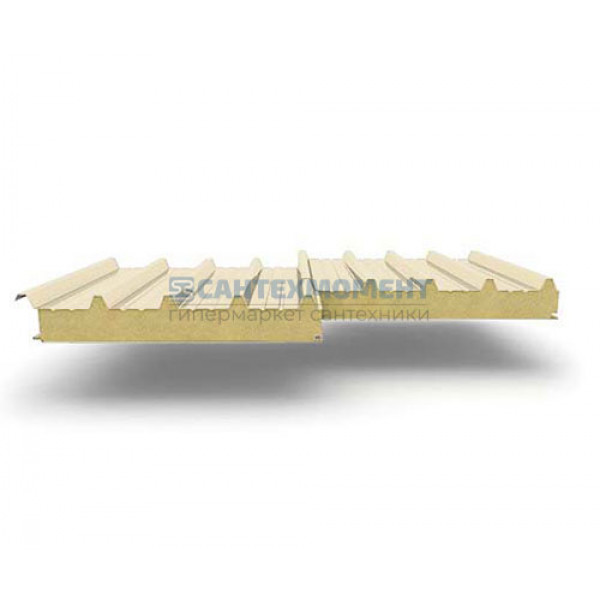 Кровельные сэндвич панели из пенополиуретана, ширина 1200 мм, 0.5/0.5, толщина 120 мм, RAL1015