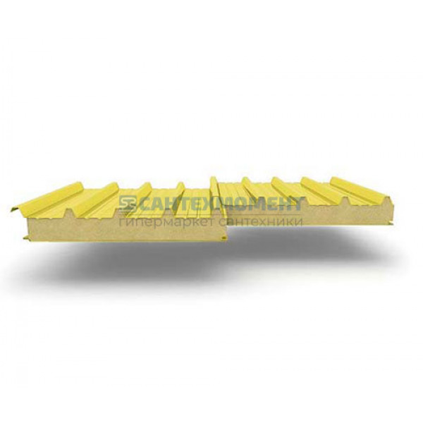 Кровельные сэндвич панели из пенополиуретана, ширина 1200 мм, 0.5/0.5, толщина 120 мм, RAL1018