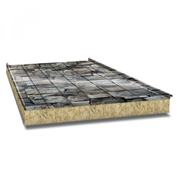 Сэндвич панели с шириной 1200мм, ECOSTEEL под камень