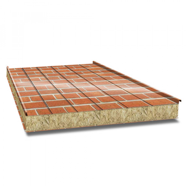 Сэндвич панели с шириной 1150мм, ECOSTEEL под кирпич