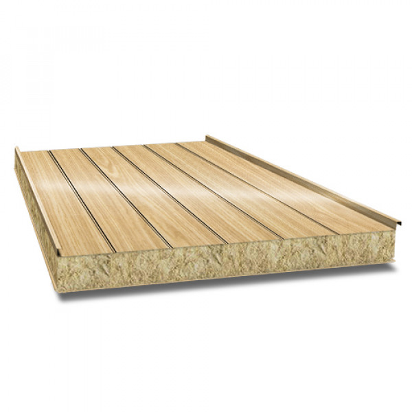 Сэндвич панели с толщиной 280 мм, ECOSTEEL под дерево