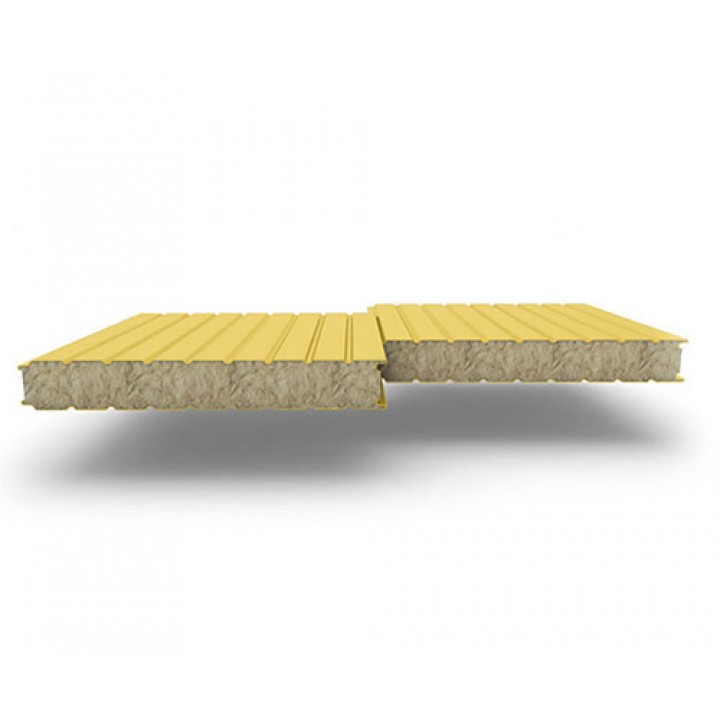Стеновые сэндвич-панели из минеральной ваты, ширина 1000 мм, 0.5/0.5, толщина 150 мм, RAL1018