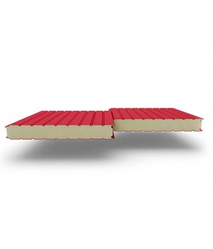 Стеновые сэндвич-панели из пенополиизоцианурата, ширина 1200 мм, 0.5/0.5, толщина 200 мм, RAL3020