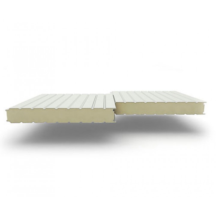 Стеновые сэндвич-панели из пенополиизоцианурата, ширина 1200 мм, 0.5/0.5, толщина 220 мм, RAL9002
