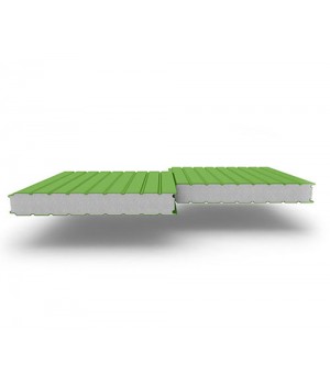 Стеновые сэндвич-панели из пенополистирола, ширина 1000 мм, 0.5/0.5, толщина 100 мм RAL6018