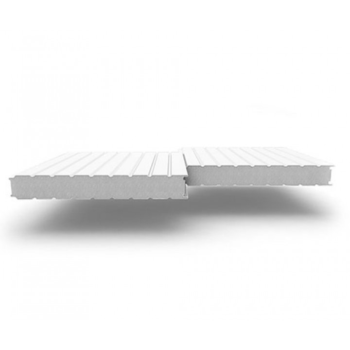 Стеновые сэндвич-панели из пенополистирола, ширина 1200 мм, 0.5/0.5, толщина 50 мм, RAL9003