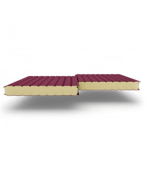 Стеновые сэндвич-панели из пенополиуретана, ширина 1200 мм, 0.5/0.5, толщина 80 мм, RAL3005