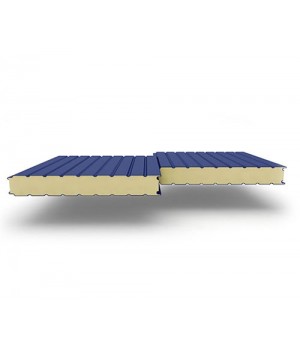 Стеновые сэндвич-панели из пенополиуретана, ширина 1000 мм, 0.5/0.5, толщина 100 мм RAL5005