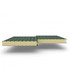 Стеновые сэндвич-панели из пенополиуретана, ширина 1000 мм, 0.5/0.5, толщина 180 мм, RAL6005