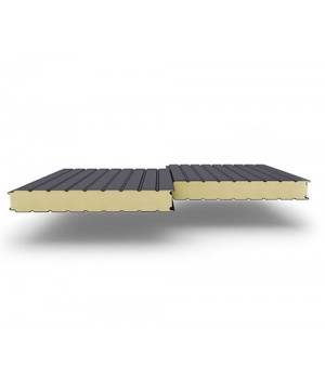Стеновые сэндвич-панели из пенополиуретана, ширина 1000 мм, 0.5/0.5, толщина 80 мм, RAL7024