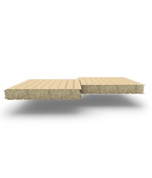 Стеновые сэндвич-панели из минеральной ваты, ширина 1000 мм, 0.5/0.5, толщина 200 мм, RAL1014