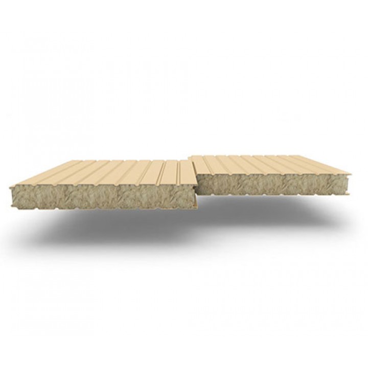 Стеновые сэндвич-панели из минеральной ваты, ширина 1000 мм, 0.5/0.5, толщина 150 мм, RAL1014