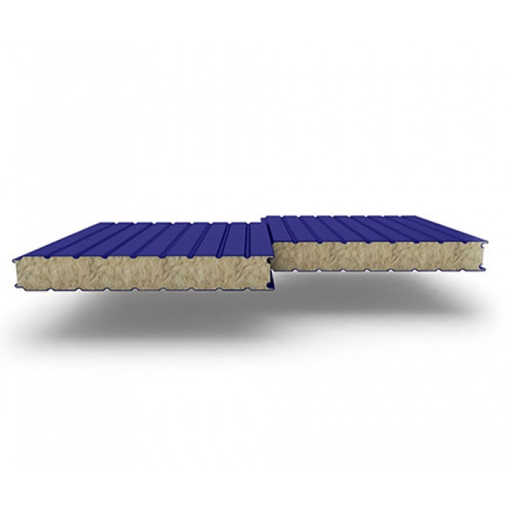Стеновые сэндвич-панели из минеральной ваты, ширина 1000 мм, 0.5/0.5, толщина 50 мм, RAL5002