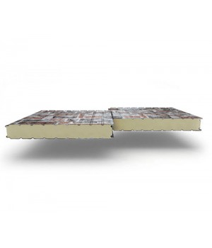 Стеновые сэндвич-панели из пенополиизоцианурата, ширина 1000 мм, 0.5/0.5, толщина 40 мм, кварцевый сланец