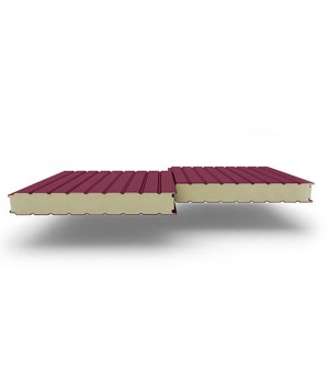 Стеновые сэндвич-панели из пенополиуретана, ширина 1000 мм, 0.5/0.5, толщина 40 мм, RAL3005