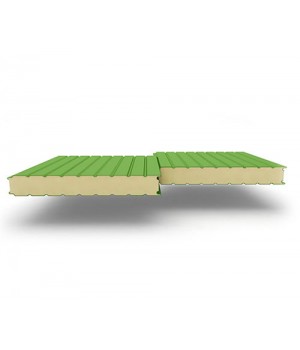 Стеновые сэндвич-панели из пенополиуретана, ширина 1000 мм, 0.5/0.5, толщина 200 мм, RAL6018