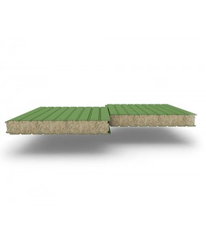 Стеновые сэндвич-панели из минеральной ваты, ширина 1200 мм, 0.5/0.5, толщина 50 мм, RAL6002