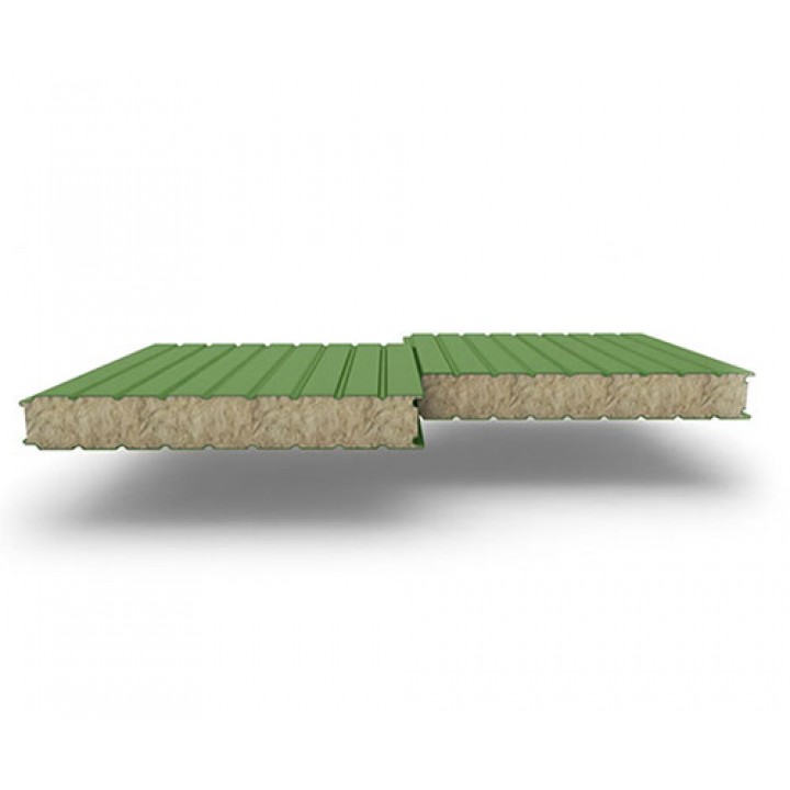 Стеновые сэндвич-панели из минеральной ваты, ширина 1200 мм, 0.5/0.5, толщина 50 мм, RAL6002