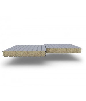 Стеновые сэндвич-панели из минеральной ваты, ширина 1200 мм, 0.5/0.5, толщина 200 мм, RAL9006