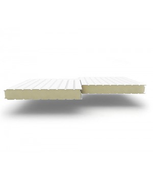 Стеновые сэндвич-панели из пенополиуретана, ширина 1000 мм, 0.5/0.5, толщина 40 мм, RAL9003