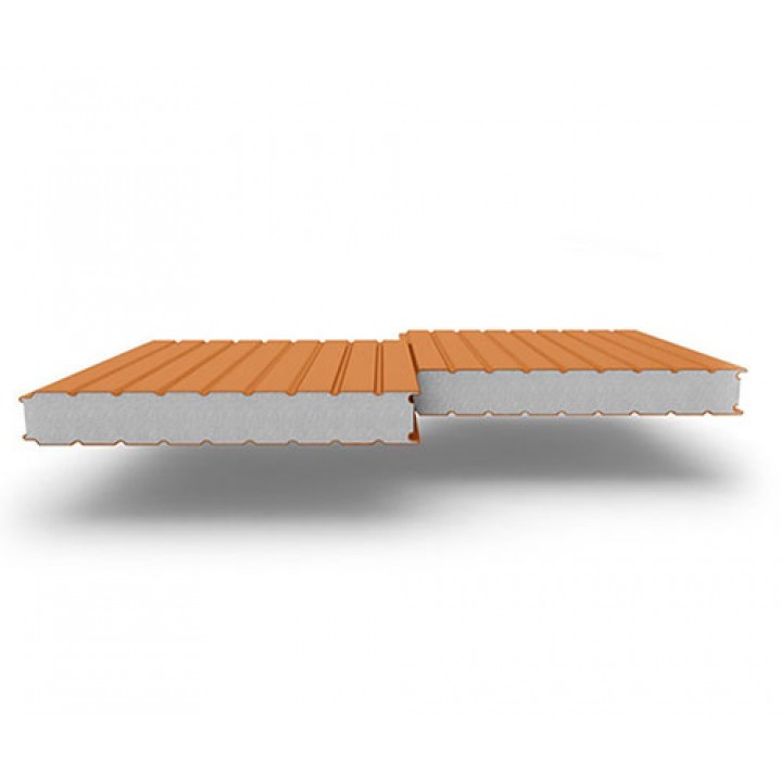 Стеновые сэндвич-панели из пенополистирола, ширина 1200 мм, 0.5/0.5, толщина 80 мм, RAL2004