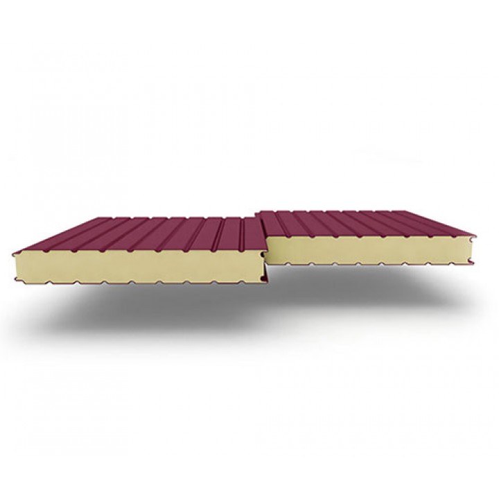 Стеновые сэндвич-панели из пенополиуретана, ширина 1000 мм, 0.5/0.5, толщина 180 мм, RAL3005