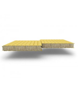 Стеновые сэндвич-панели из минеральной ваты, ширина 1200 мм, 0.5/0.5, толщина 60 мм, RAL1018