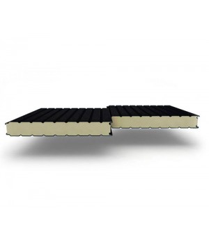 Стеновые сэндвич-панели из пенополиизоцианурата, ширина 1000 мм, 0.5/0.5, толщина 40 мм, RAL9005