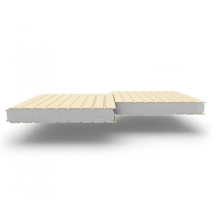 Стеновые сэндвич-панели из пенополистирола, ширина 1200 мм, 0.5/0.5, толщина 100 мм RAL1015
