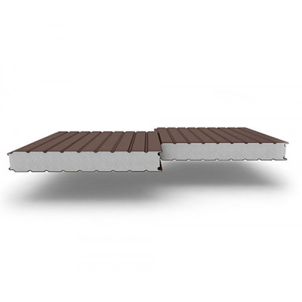 Стеновые сэндвич-панели из пенополистирола, ширина 1200 мм, 0.5/0.5, толщина 200 мм, RAL8017