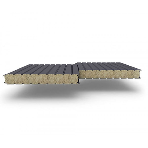 Стеновые сэндвич-панели из минеральной ваты, ширина 1200 мм, 0.5/0.5, толщина 50 мм, RAL7024