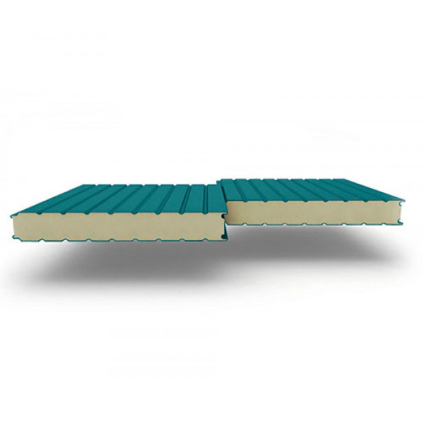 Стеновые сэндвич-панели из пенополиизоцианурата, ширина 1200 мм, 0.5/0.5, толщина 160 мм, RAL5021