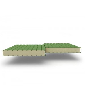 Стеновые сэндвич-панели из пенополиуретана, ширина 1000 мм, 0.5/0.5, толщина 40 мм, RAL6002