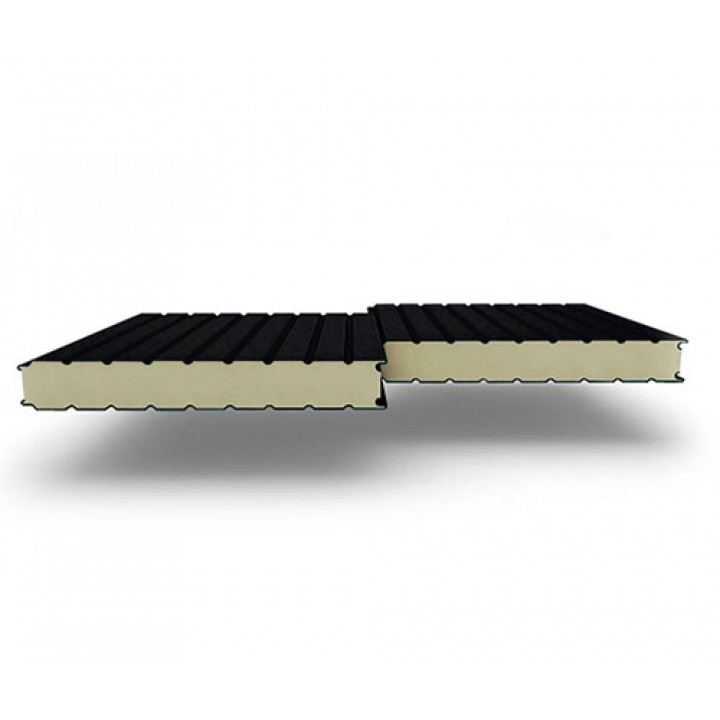 Стеновые сэндвич-панели из пенополиуретана, ширина 1200 мм, 0.5/0.5, толщина 40 мм, RAL9005