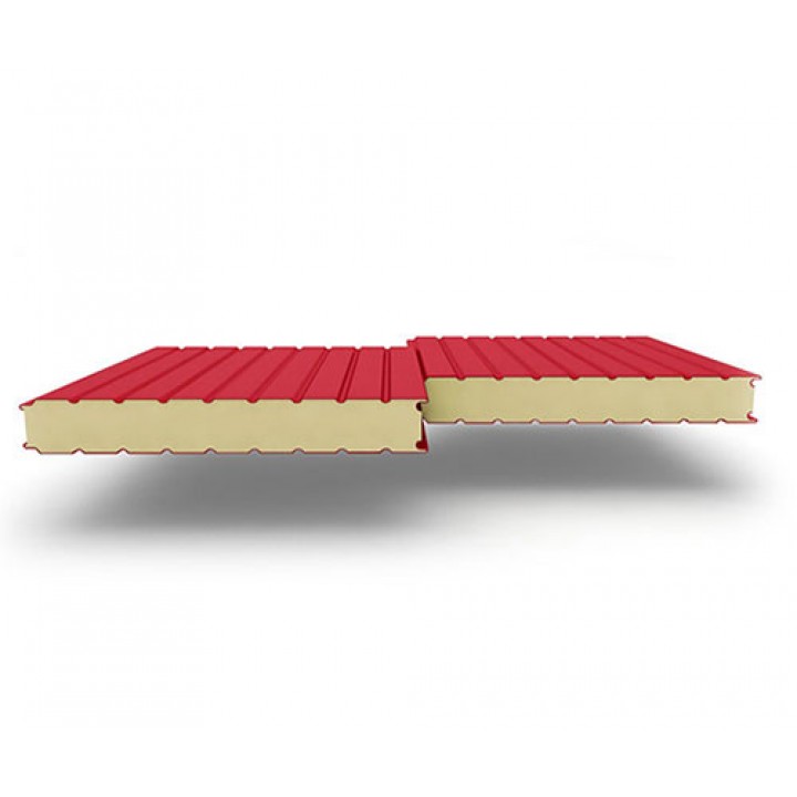 Стеновые сэндвич-панели из пенополиуретана, ширина 1000 мм, 0.5/0.5, толщина 180 мм, RAL3020