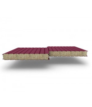 Стеновые сэндвич-панели из минеральной ваты, ширина 1000 мм, 0.5/0.5, толщина 180 мм, RAL3005