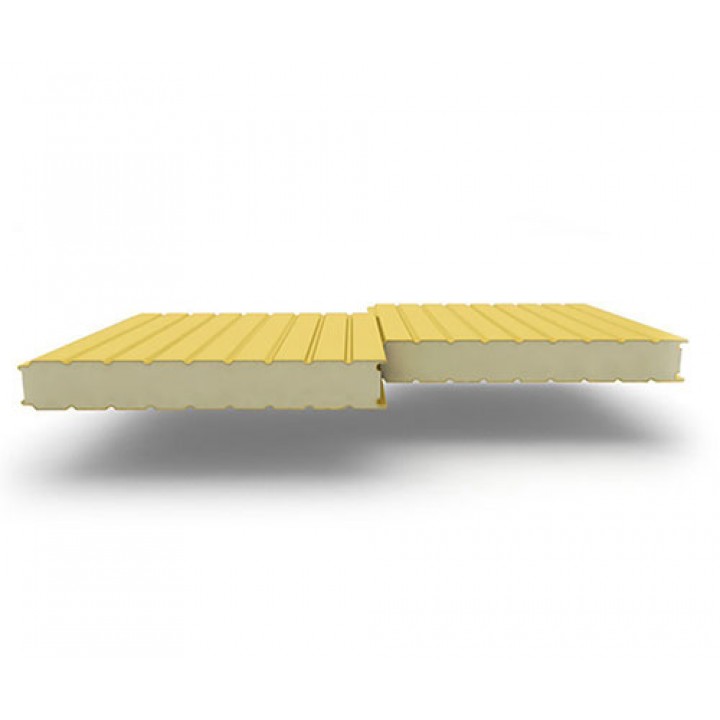 Стеновые сэндвич-панели из пенополиуретана, ширина 1000 мм, 0.5/0.5, толщина 40 мм, RAL1018