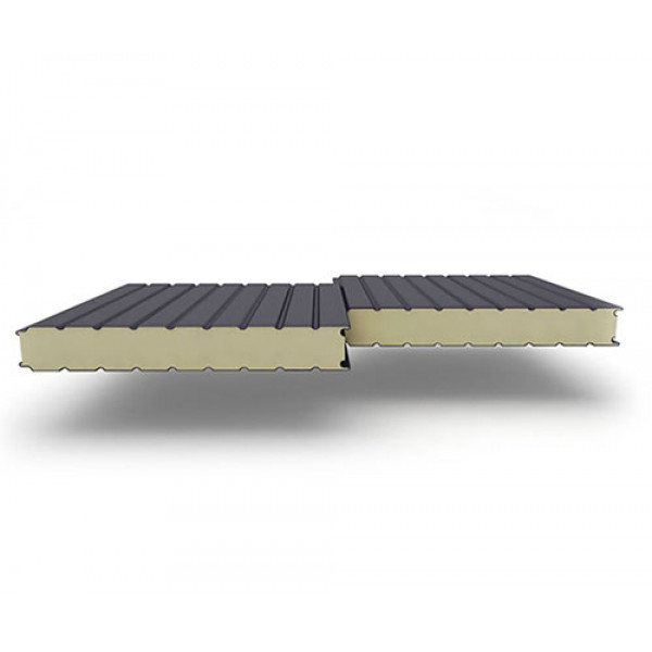 Стеновые сэндвич-панели из пенополиуретана, ширина 1000 мм, 0.5/0.5, толщина 40 мм, RAL7024