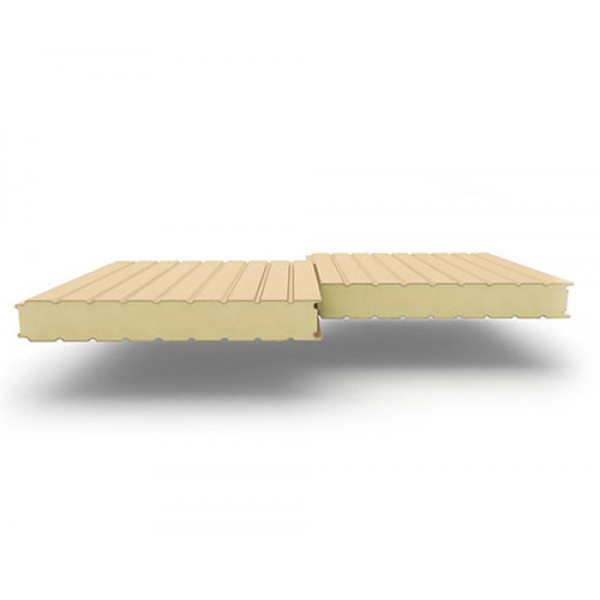 Стеновые сэндвич-панели из пенополиуретана, ширина 1000 мм, 0.5/0.5, толщина 180 мм, RAL1014