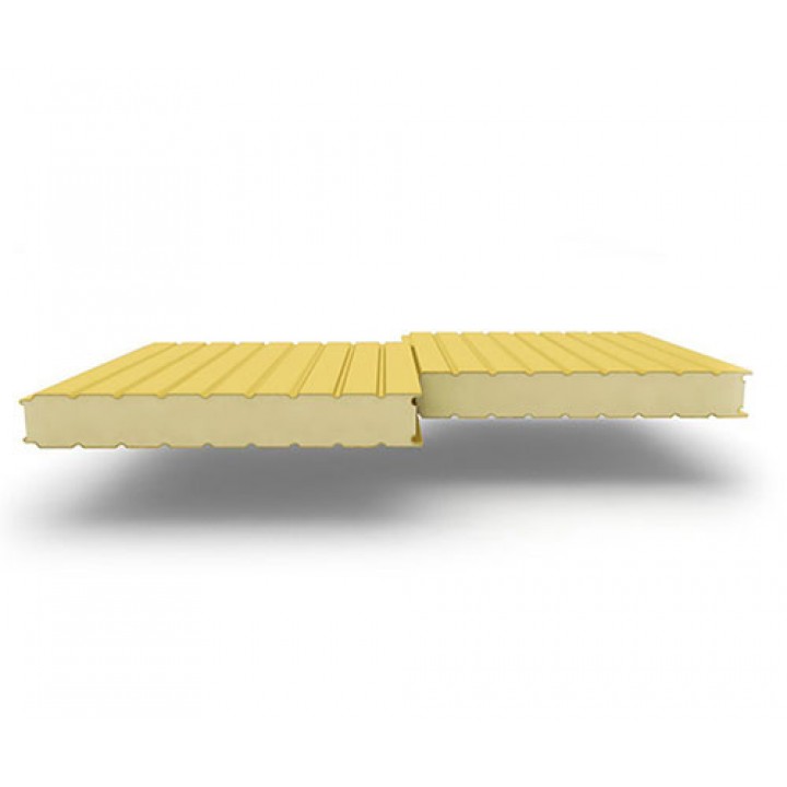 Стеновые сэндвич-панели из пенополиуретана, ширина 1000 мм, 0.5/0.5, толщина 180 мм, RAL1018