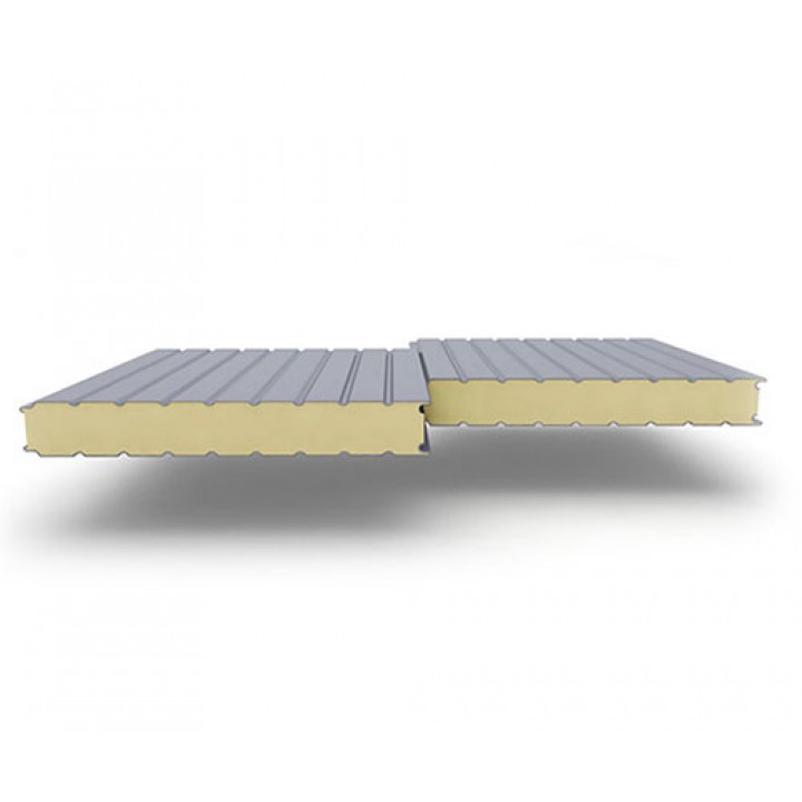 Стеновые сэндвич-панели из пенополиуретана, ширина 1200 мм, 0.5/0.5, толщина 180 мм, RAL9006