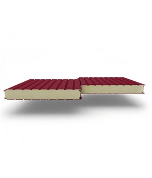 Стеновые сэндвич-панели из пенополиуретана, ширина 1000 мм, 0.5/0.5, толщина 160 мм, бордо