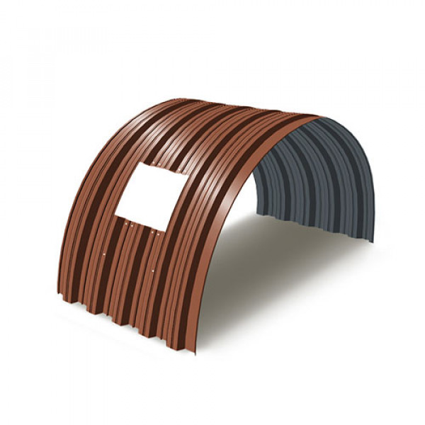 Укрытие для конвейеров из арочного профнастила НС35ПГ-1060, 1,0, в полимерном покрытии