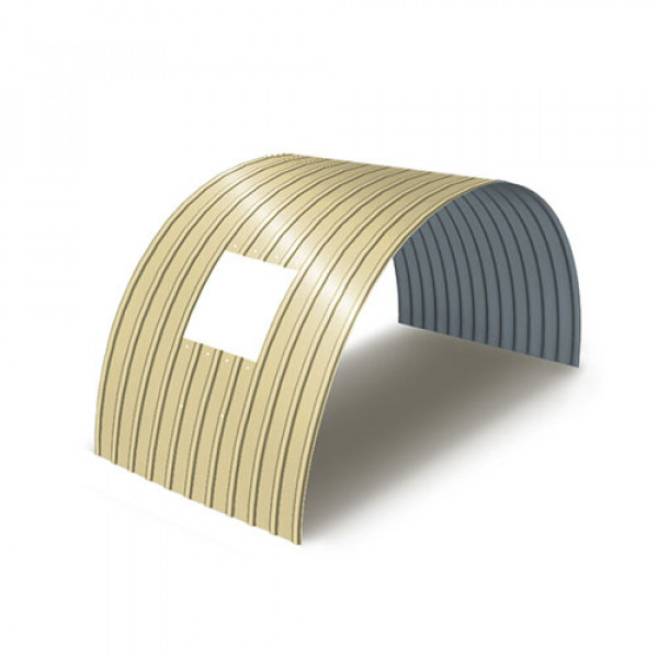 Укрытие для конвейеров из арочного профнастила С18ПГ-1023, 0,5, в полимерном покрытии