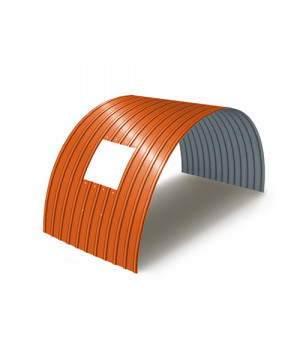 Укрытие для конвейеров из арочного профнастила С18ПГ-1023, 0,6, в полимерном покрытии