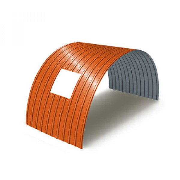 Укрытие для конвейеров из арочного профнастила С18ПГ-1023, 0,6, в полимерном покрытии