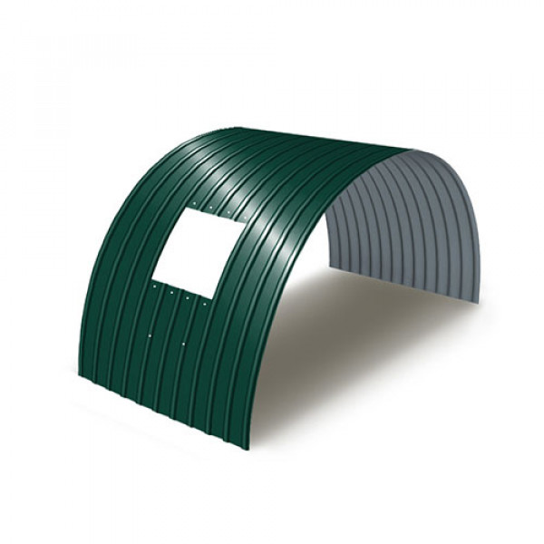 Укрытие для конвейеров из арочного профнастила С18ПГ-1023, 0,8, в полимерном покрытии