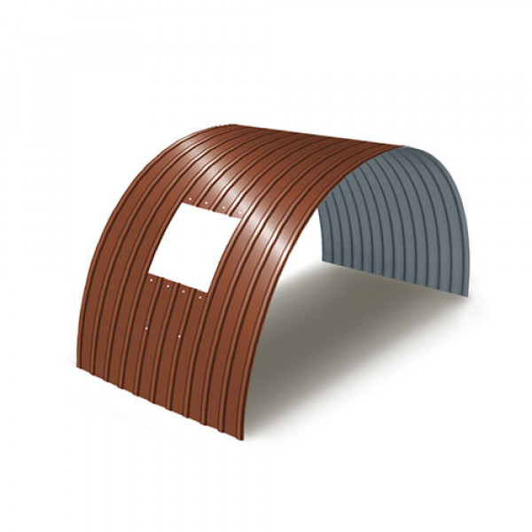 Укрытие для конвейеров из арочного профнастила С18ПГ-1023, 1,0, в полимерном покрытии