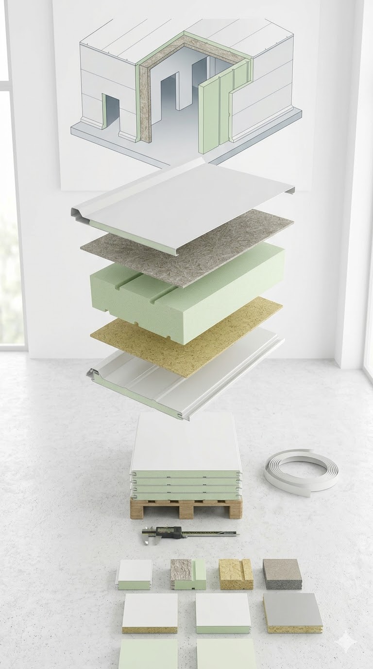 Сэндвич-панели поэлементной сборки