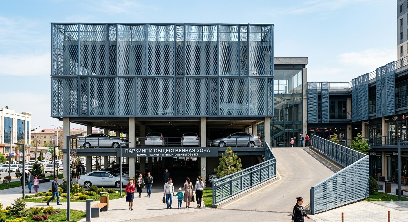 Перфорированный профлист для парковок